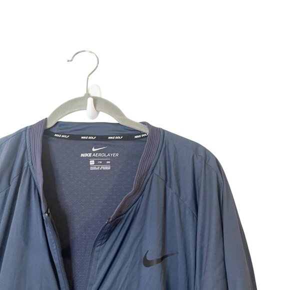 Nike Jacket Aerolayer Golf Men 2XL Navy Full Zip Outdoor Performance‎ 892132-471 - Picture 3 of 7
